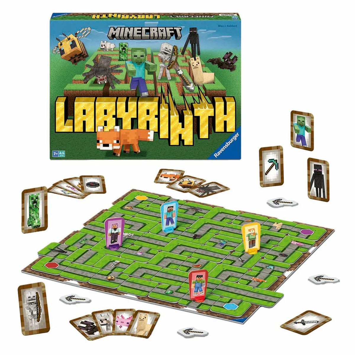 Ravensburger Labyrinth Minecraft Bordspel 24684 - 2-4 Spelers - afbeelding 6 van 6