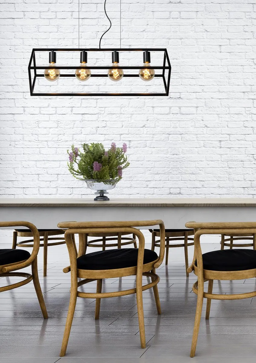 Lucide Fabian Hanglamp 4xE27 - Zwart