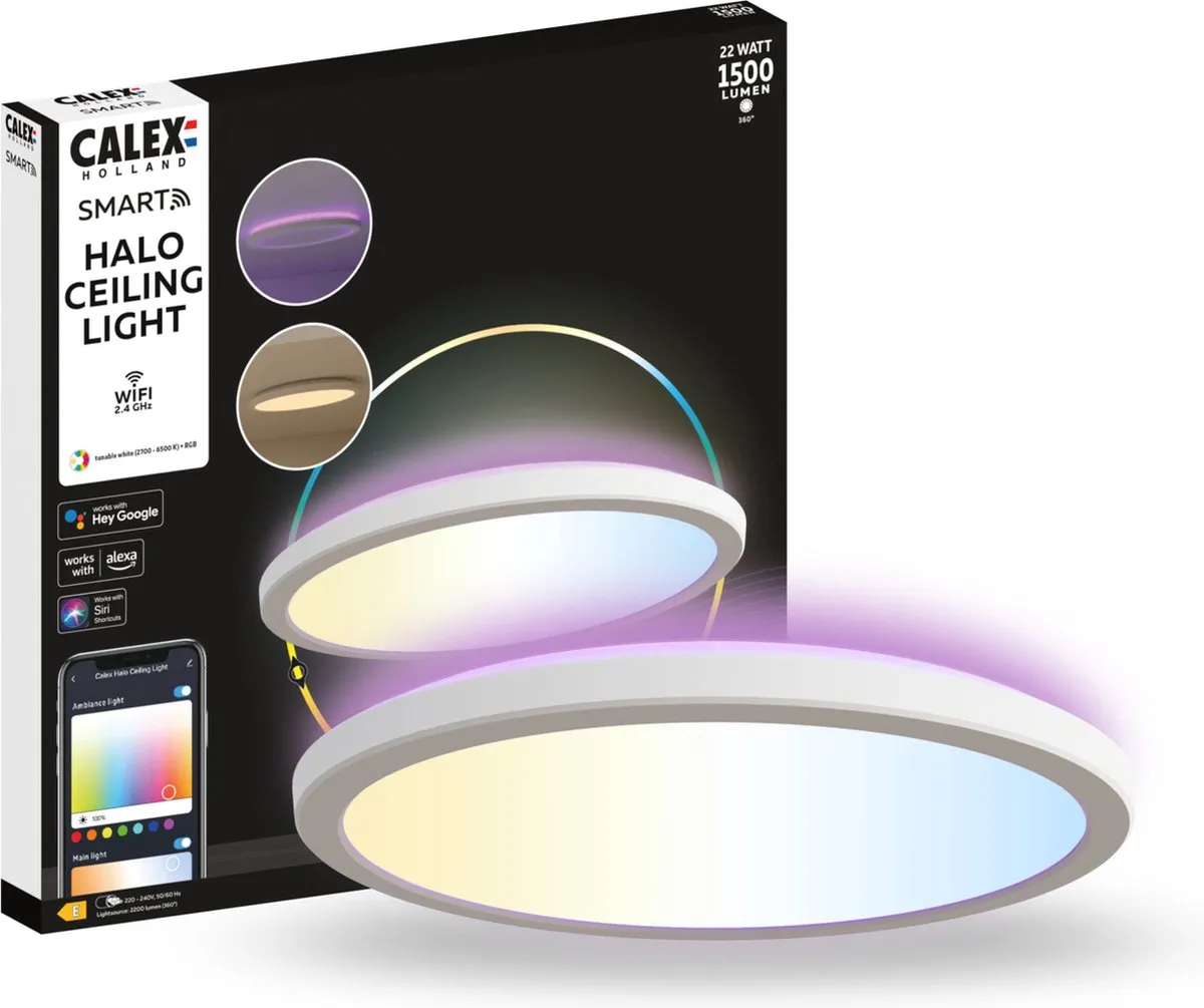 Calex Halo Slimme Plafonnière 40cm RGBW