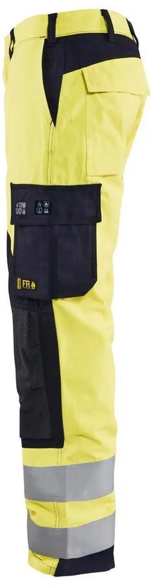 Blåkläder Multinorm Werkbroek 1588-1512 - Maat 50 - High Vis Geel/Marineblauw