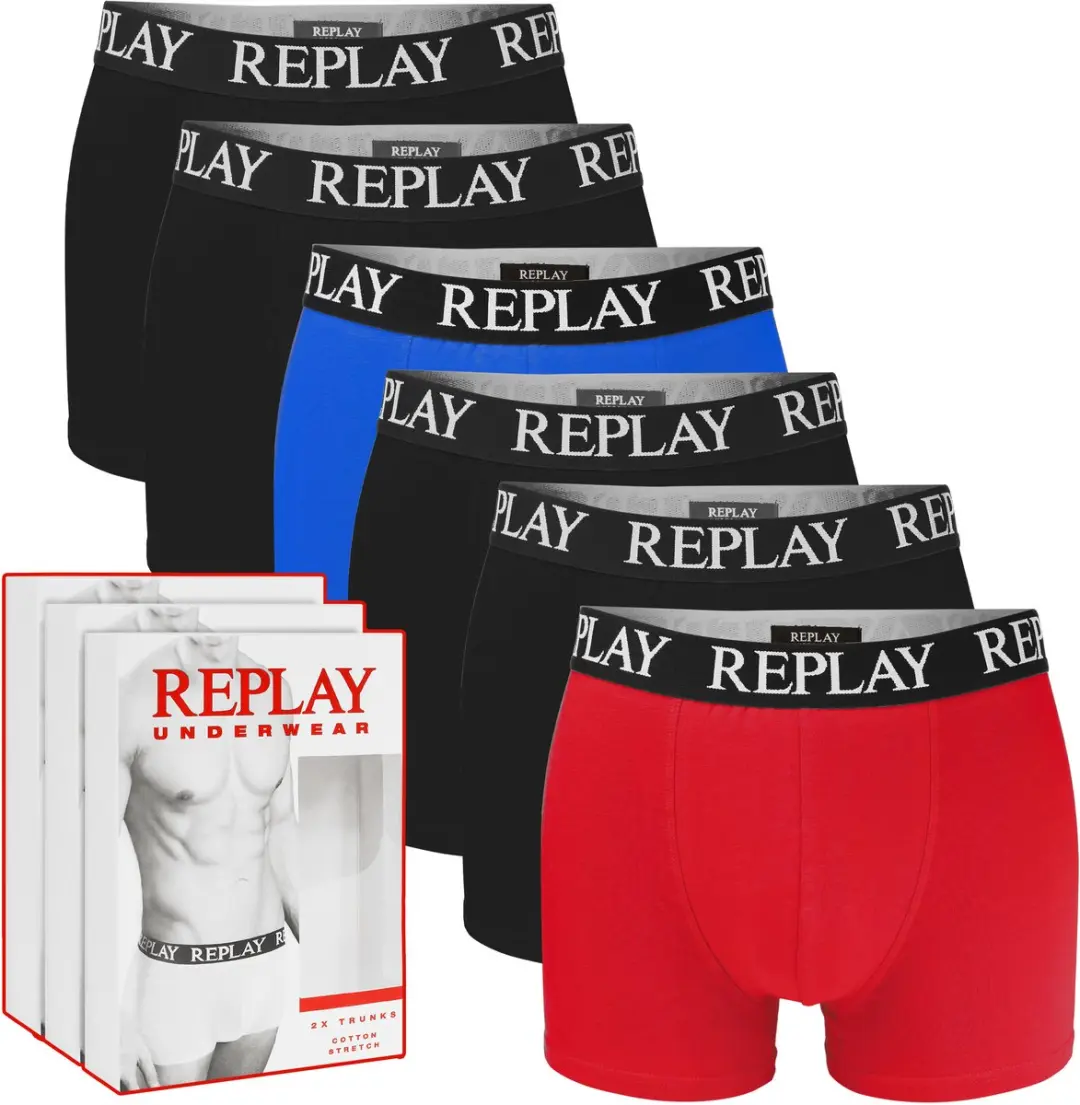 Replay Bokser Set XXL - 6 Stuks - Zwart - afbeelding 6 van 6