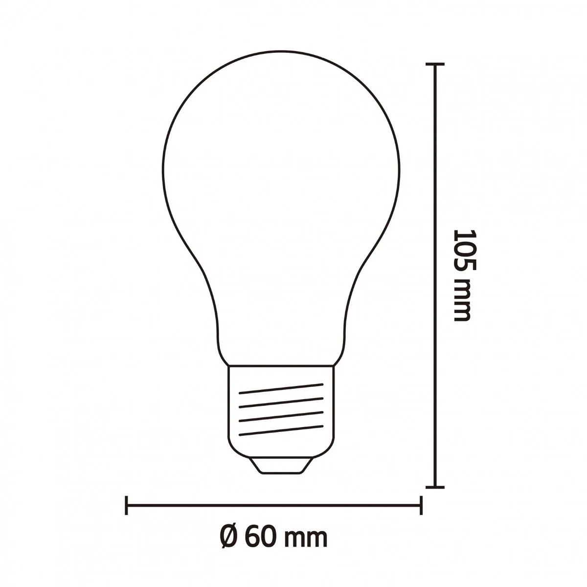 Calex E27 Standaardlamp Mat Glas - 2700K Warm Wit - 6x10x6cm