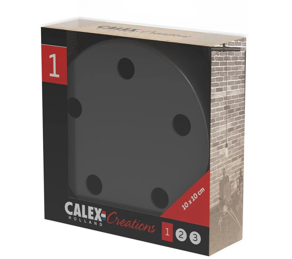 Calex Plafondkap 5 Snoeren Ø10cm - Parelzwart Mat