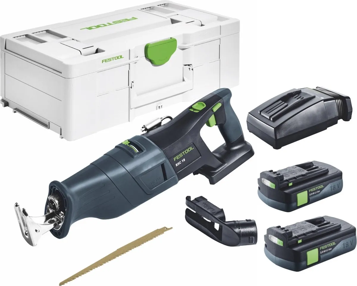 Festool RSC 18 EB-Basic Reciprozaag 18V - 2x 3,0Ah Accu + Oplader