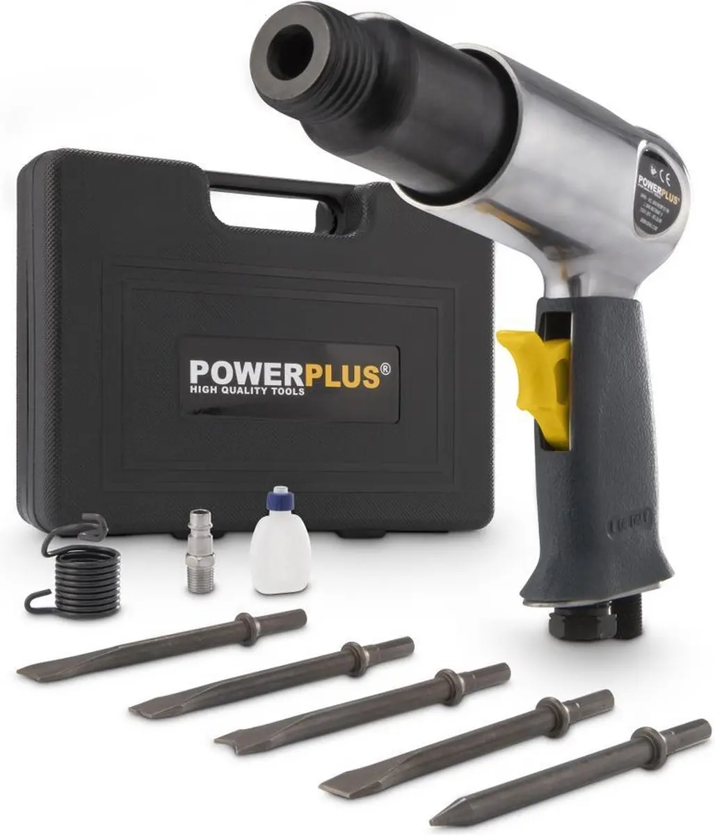 Powerplus POWAIR0019 Pneumatische Beitelset - 216L/min - 5 Accessoires