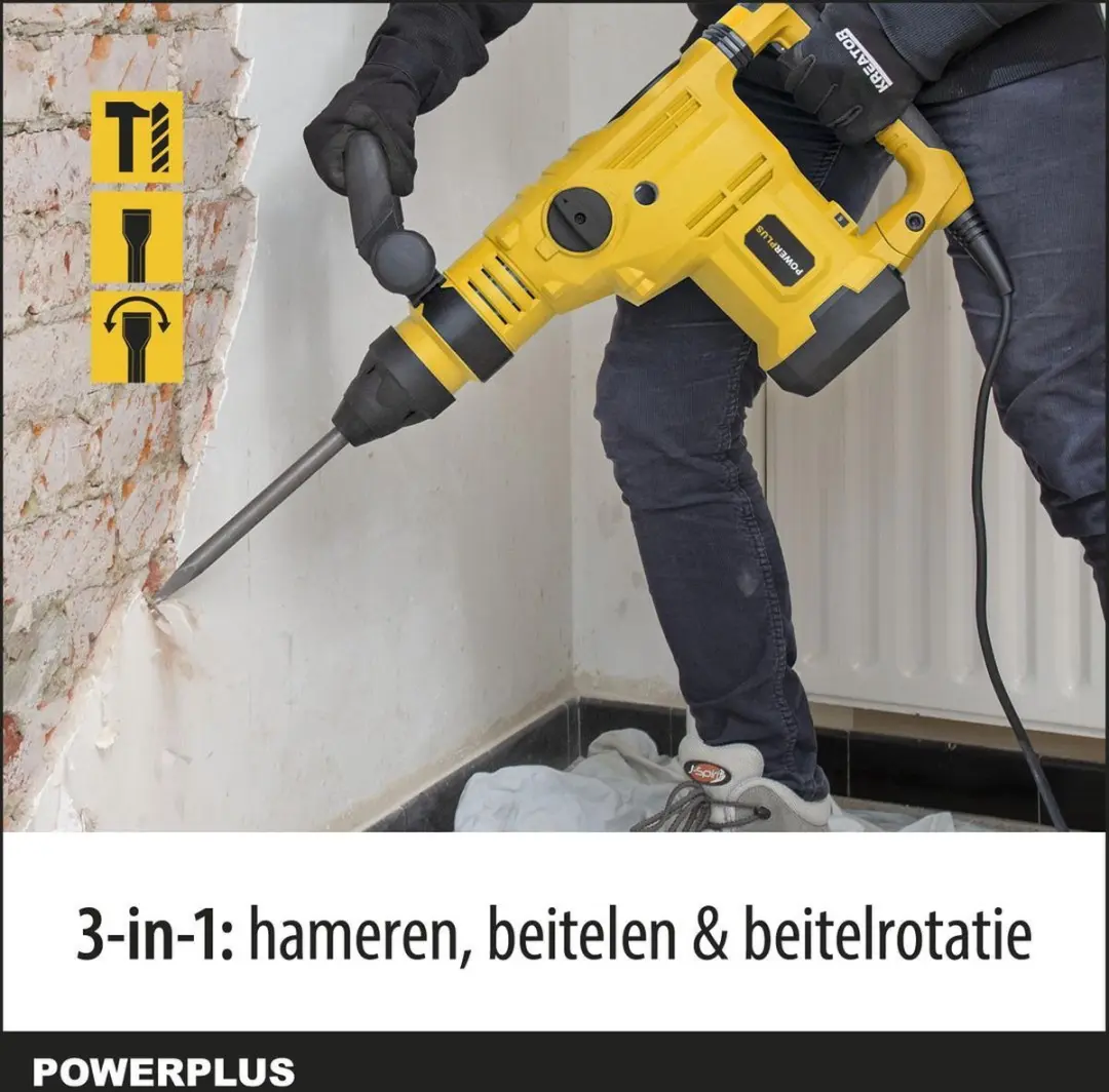 Powerplus POWX1190 Breekhamer 1600W - 25 Joule SDS Max