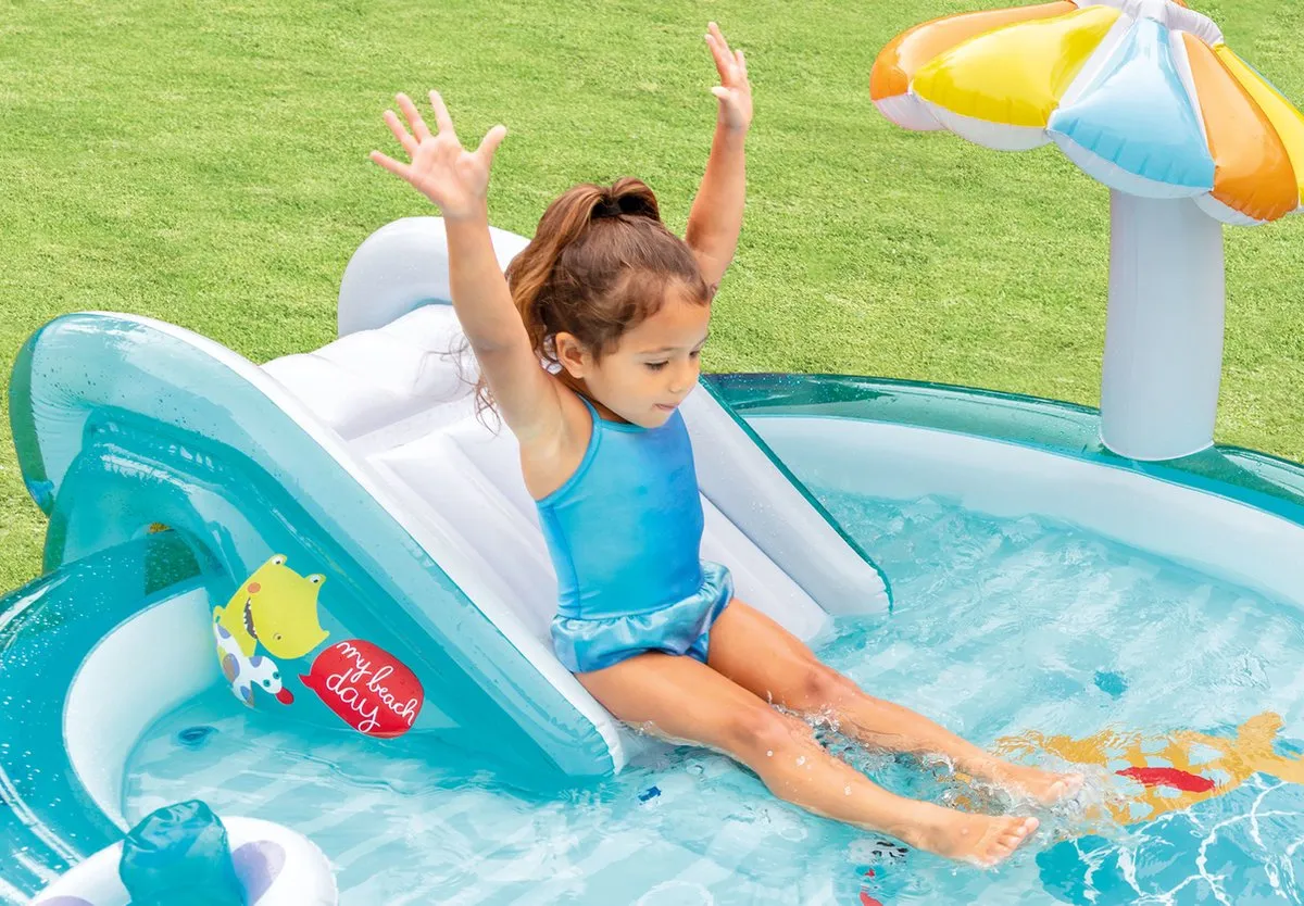 Intex Zwembad met Glijbaan Krokodil 207cm - 160L