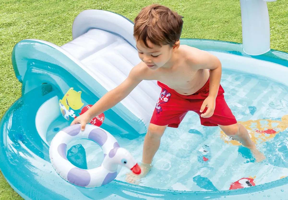 Intex Zwembad met Glijbaan Krokodil 207cm - 160L