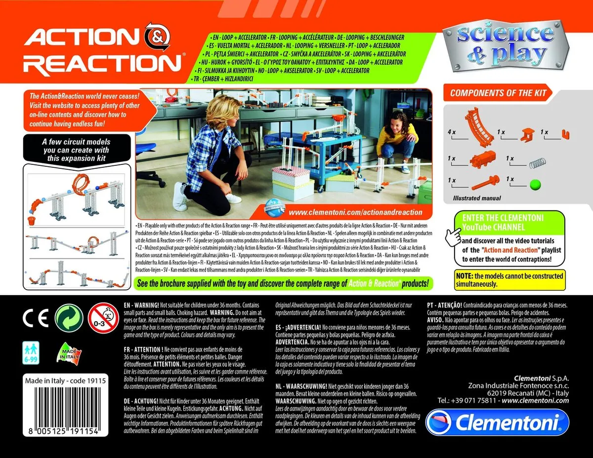 Clementoni Actie & Reactie Looping Uitbreidingsset - 10 Stukken - Multicolor - afbeelding 5 van 6