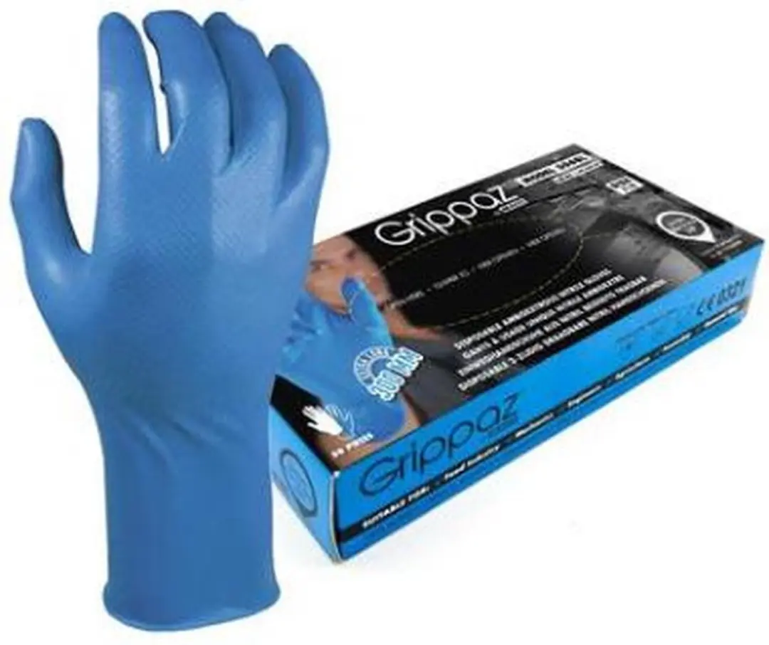 Oxxa X-Grippaz-Pro-Long Nitril Handschoenen 3XL - Blauw - 50 Stuks