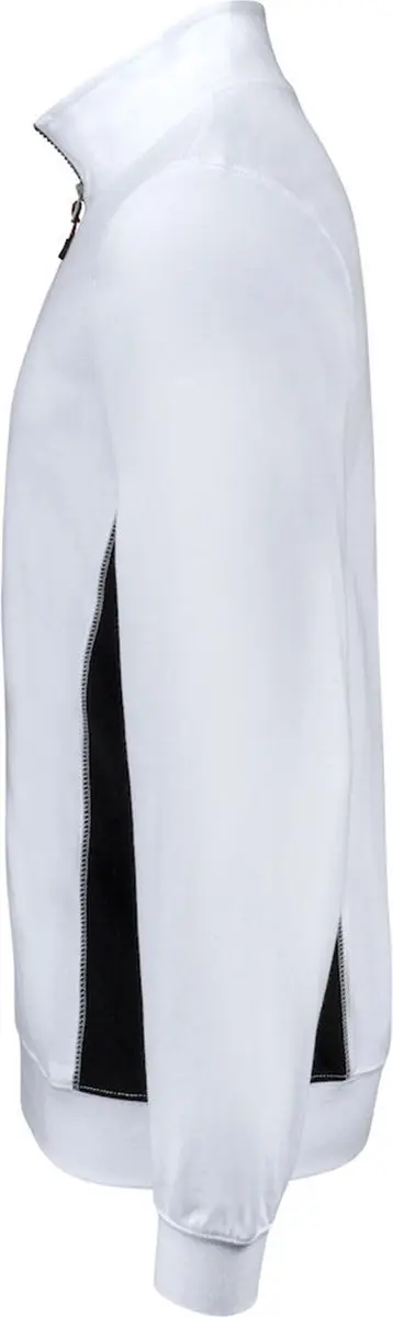 Jobman 5401 Halfzip Sweatshirt M - Wit/Zwart