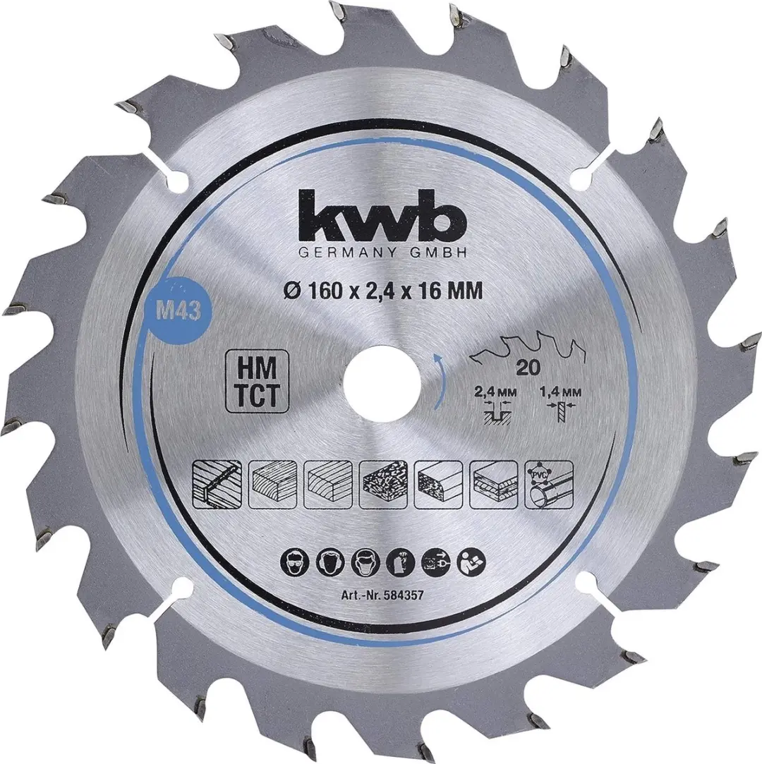 KWB Cirkelzaagblad 160mm