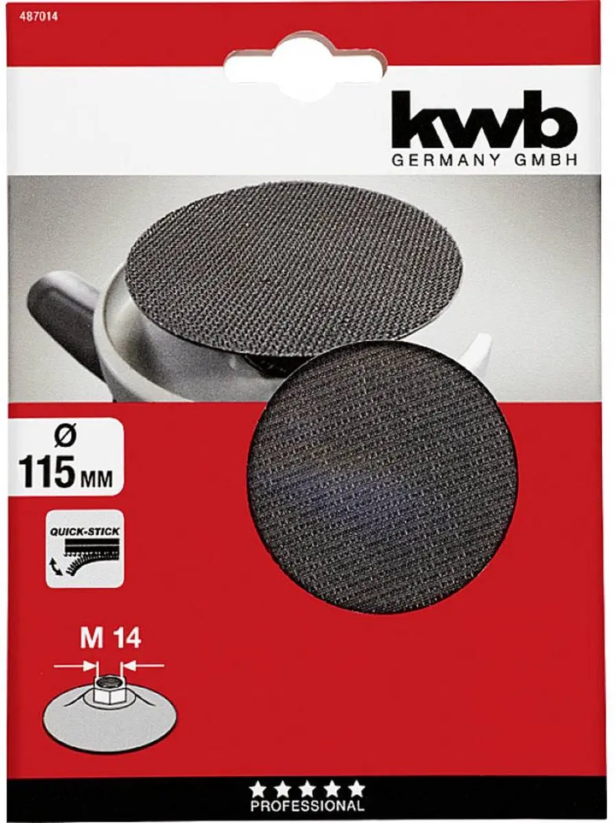KWB QUICK-STICK Hechtsteunschijf Ø115mm M14