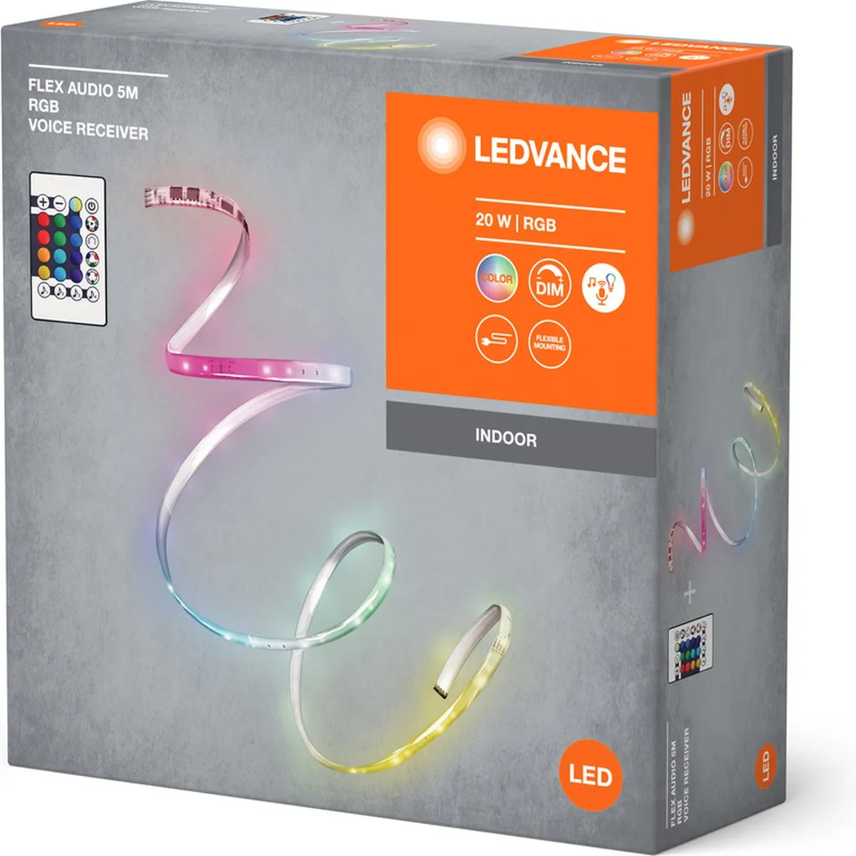 LEDVANCE FLEX AUDIO 5M RGB LED-Strip - 21W - 320lm - Wit - afbeelding 6 van 6