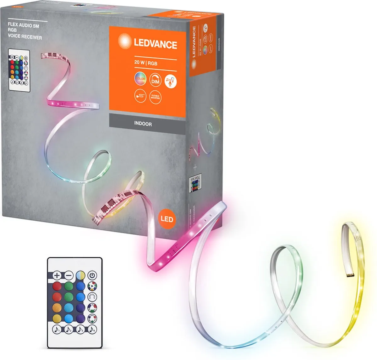 LEDVANCE FLEX AUDIO 5M RGB LED-Strip - 21W - 320lm - Wit