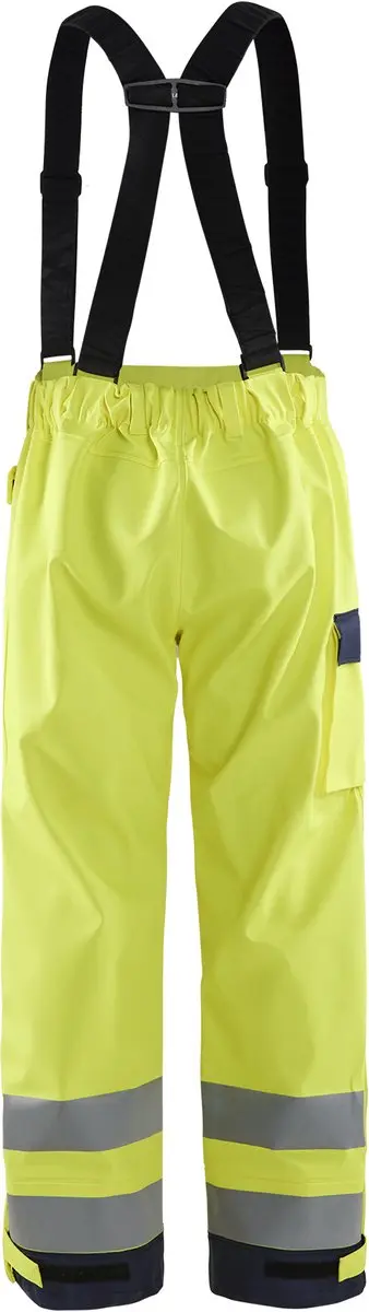 Blåkläder LEVEL 2 Regenbroek 1313-2022 - Vlamvertragend - High Vis Geel/Marineblauw S