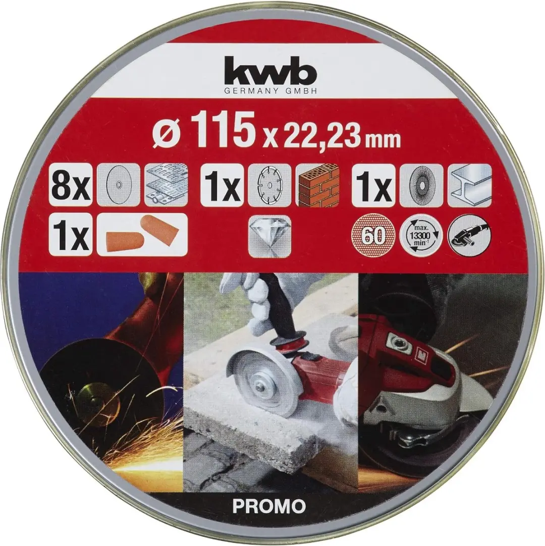 KWB Doorslijpschijven Diamant 115mm RVS - 10 Stuks