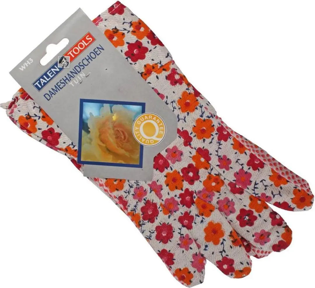 Talen Tools Tuinwerkhandschoenen Dames - Katoen/Rubber - Meerkleurig