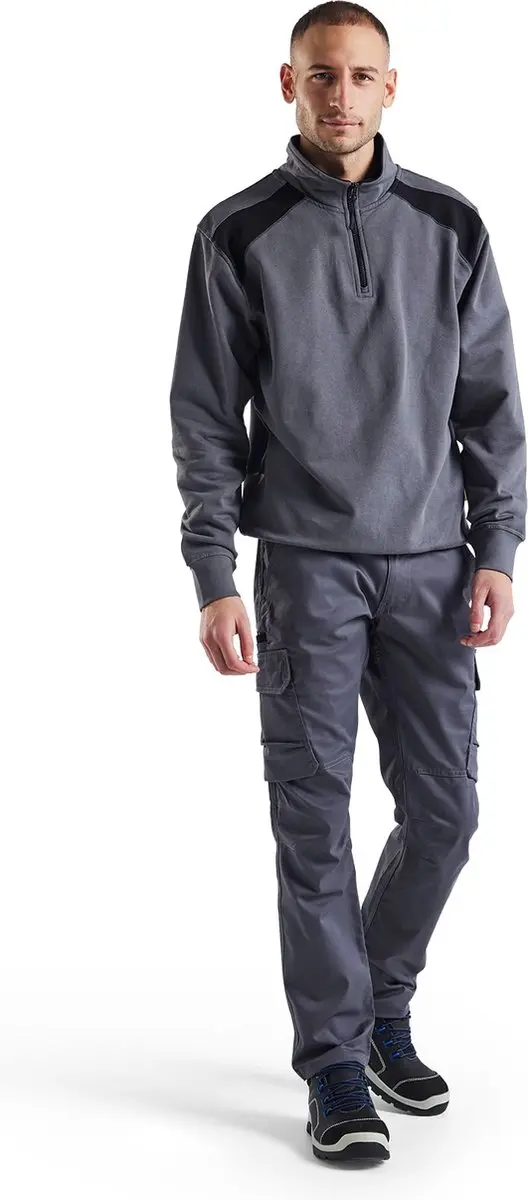 Blåkläder 3353-1158 Sweater Bi-Colour - Grijs/Zwart S