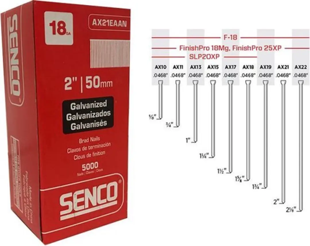 Senco AX21EAAP Bradnagels 1,2x50mm - 5000 Stuks