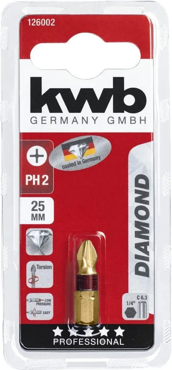 KWB Schroefbit Diamant PH-2 25mm - 1 Stuk