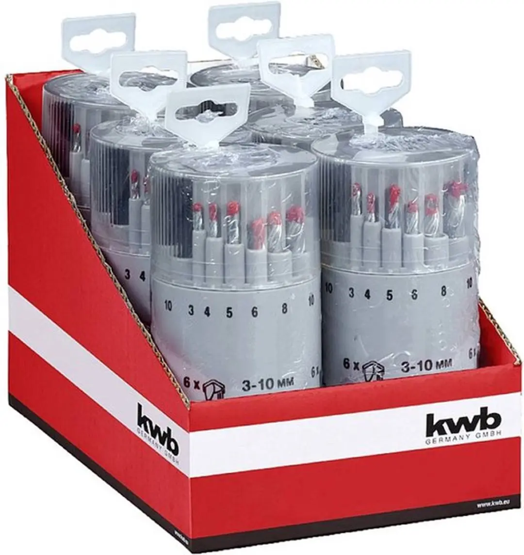 KWB Borenset HSS 6x Steen 18-delig - 6 mm