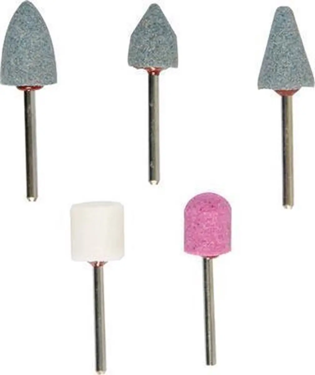 KWB Slijpsteenset Mini 5-delig - 3mm stift