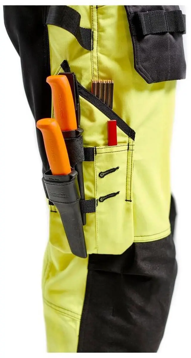 Blåkläder Werkbroek 1552-1811 High Vis Geel/Zwart - Maat 128