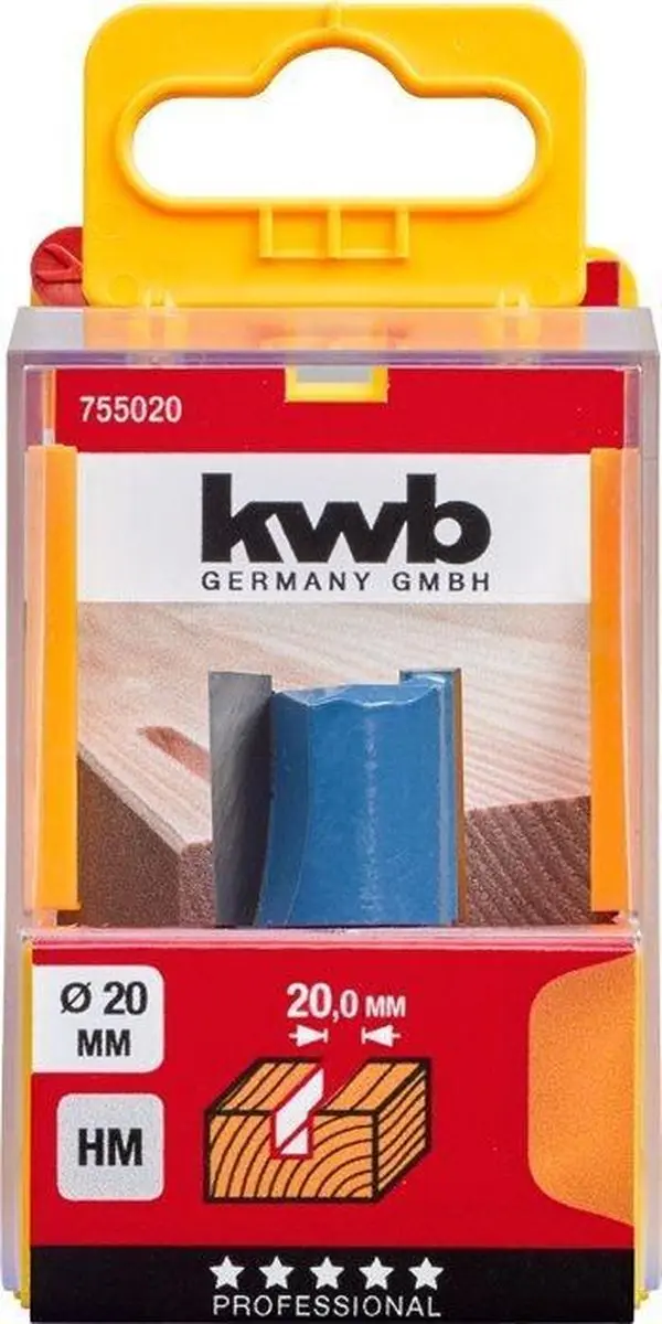 KWB Profielfrees Schacht 8mm HM Vingerfrees 20mm