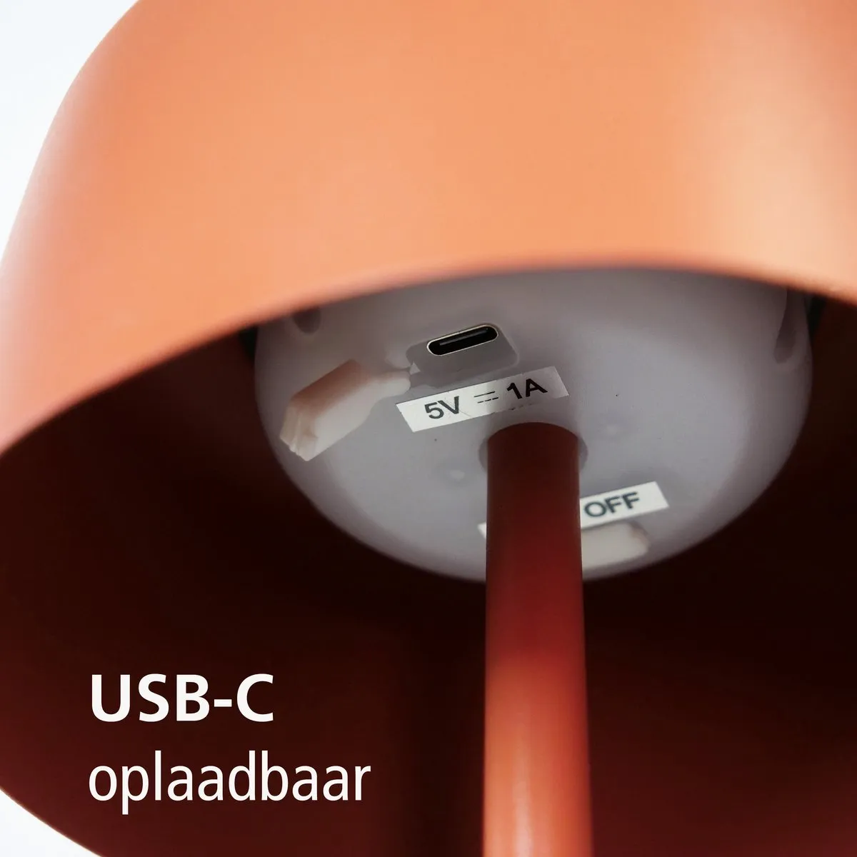 Eglo Roccanova Tafellamp Solar - Steenrood/Warm Oranje - 22u Oplaadbaar