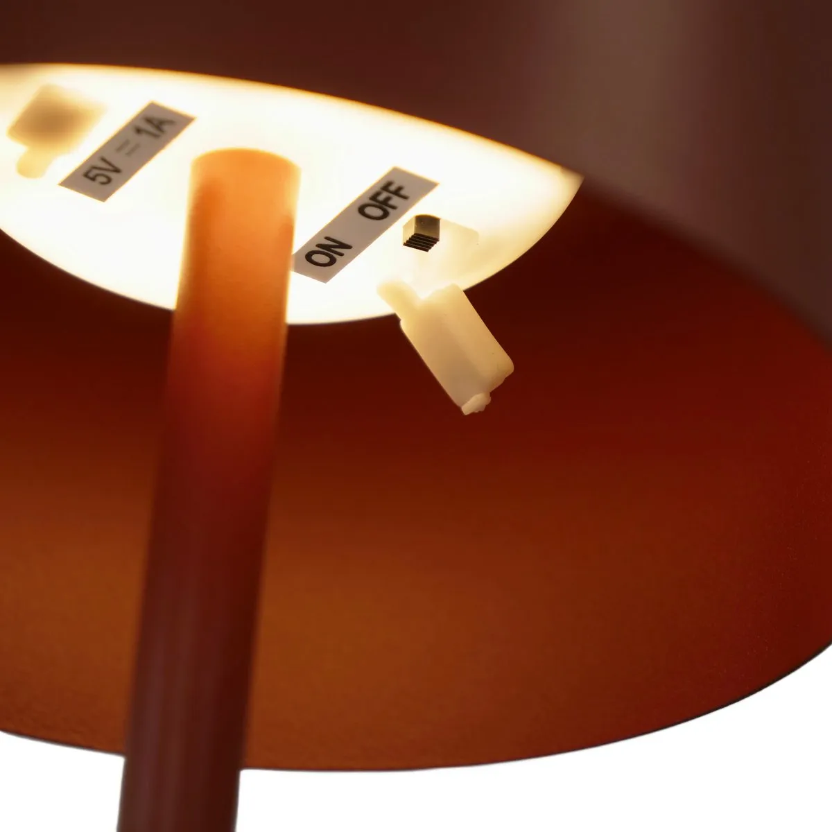 Eglo Roccanova Tafellamp Solar - Steenrood/Warm Oranje - 22u Oplaadbaar