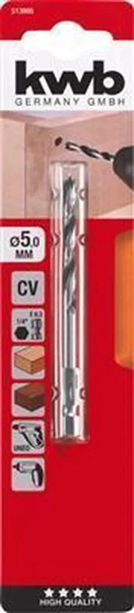 KWB Houtboor 1-4 6-Kant 5mm - 5 mm
