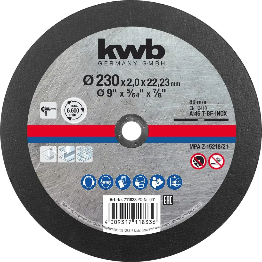KWB Metaaldoorslijpschijf 230 x 1,9mm