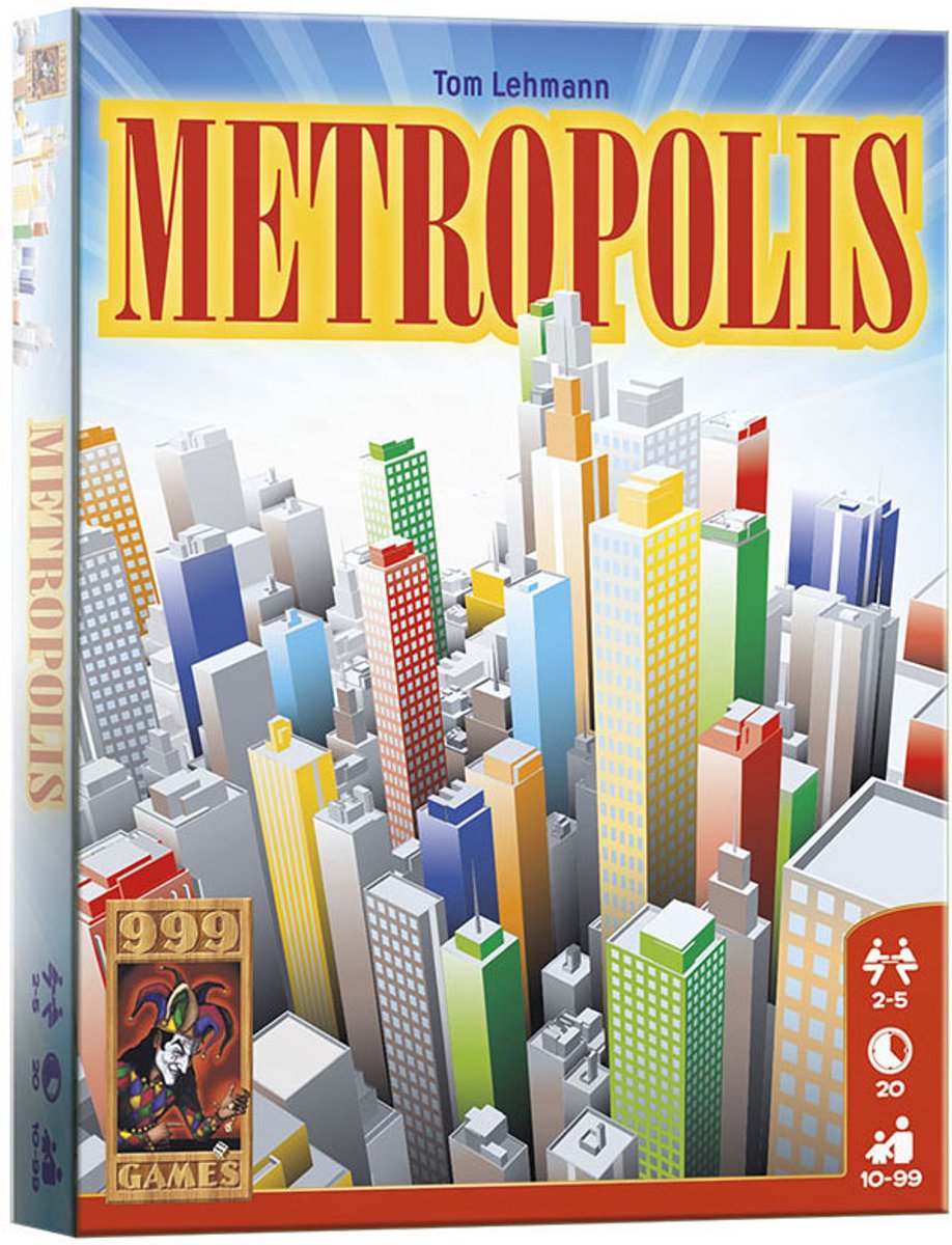 999 Games - Metropolis - Uitdagend Kaartspel met relatief eenvoudige regels - Ideaal voor tussendoor!