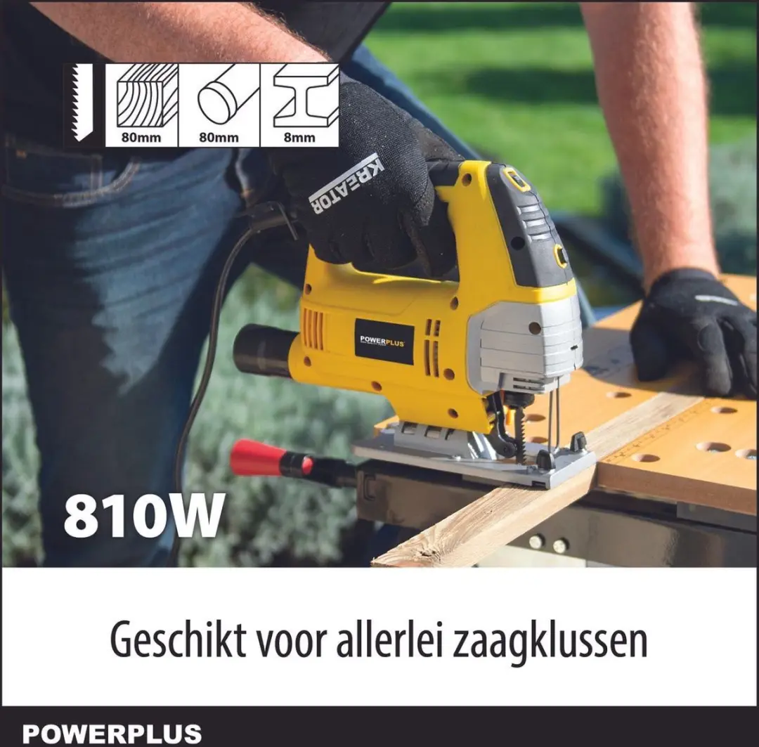 Powerplus POWX0361 Decoupeerzaag 810W - 3000 min-1
