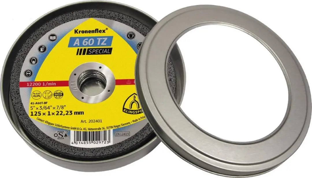 Klingspor 202401 Doorslijpschijf 125mm - 25 Stuks - RVS/Staal