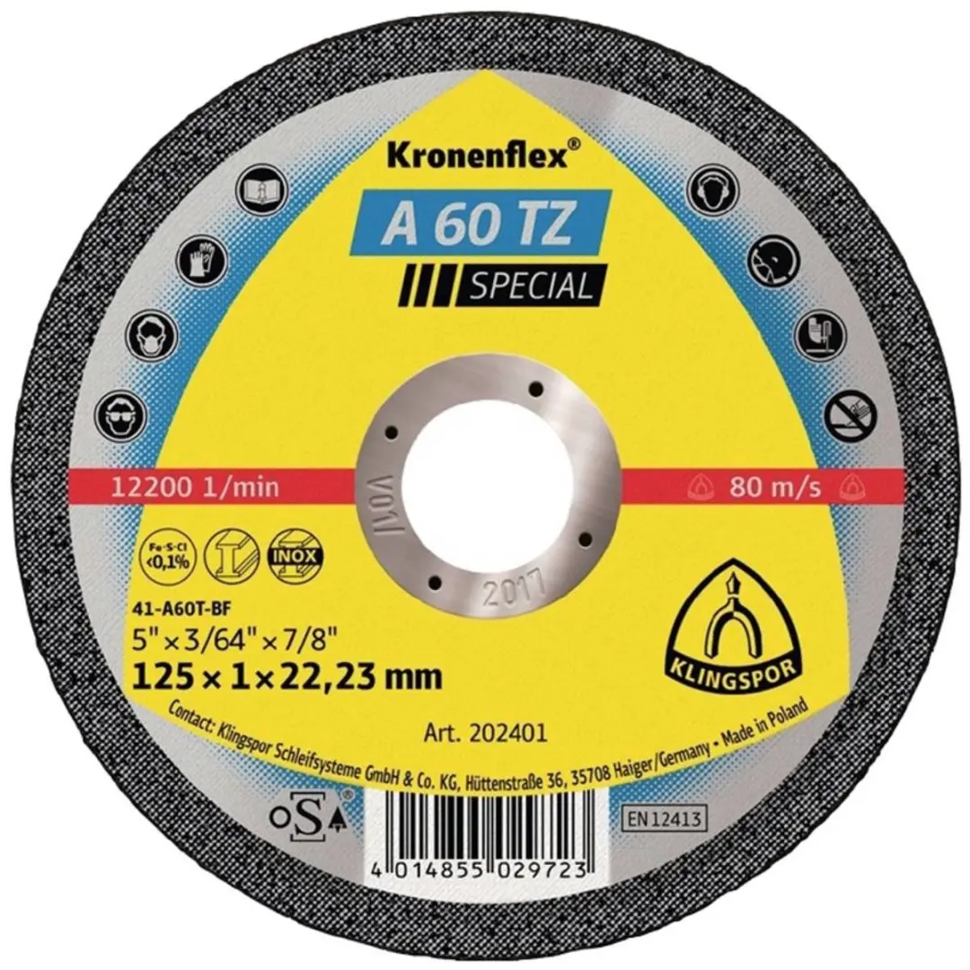 Klingspor 202401 Doorslijpschijf 125mm