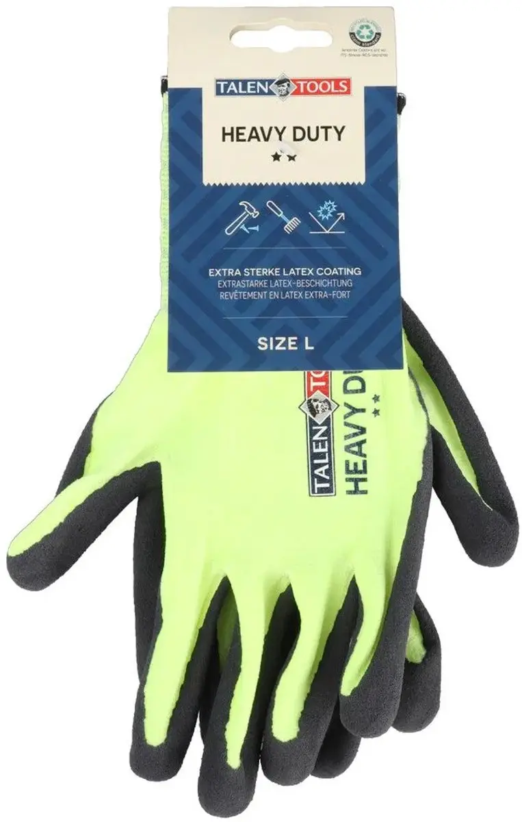 Talen Tools Werkhandschoenen Schuurbestendig Heavy Duty L - Fluogeel