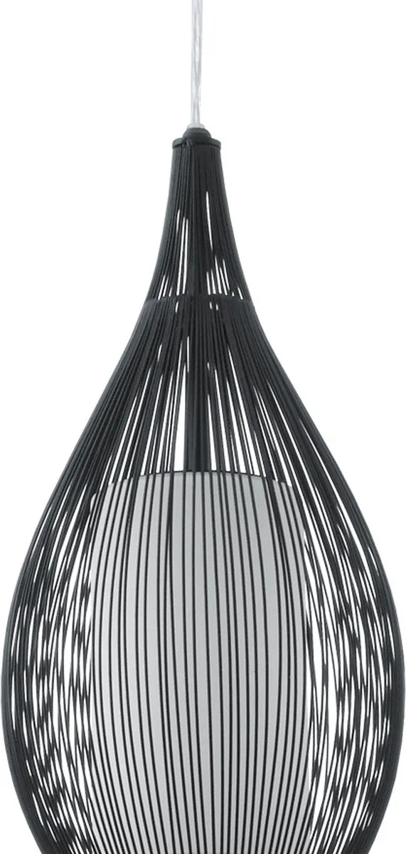 Eglo Razoni Hanglamp E27 - 3 Lichthoorns - Zwart/Wit