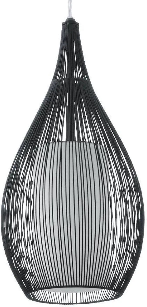 Eglo Razoni Hanglamp E27 - 3 Lichthoorns - Zwart/Wit