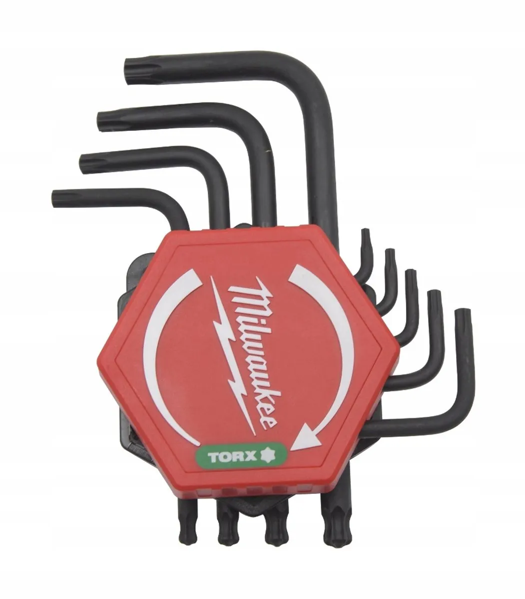 Milwaukee Torx Inbussleutel Set Gebogen T8-T40 - 9 Stuks