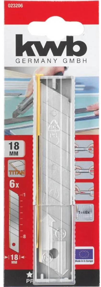 KWB TITAN Reserve Afbreekmesjes 18mm - 6 Stuks