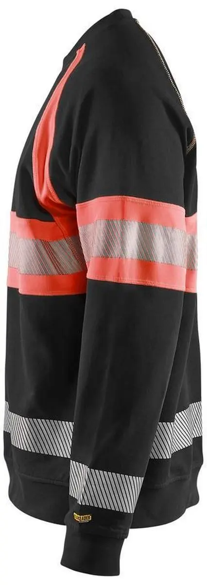 Blåkläder Sweater High Vis 3359-1158 - Zwart/High Vis Rood S