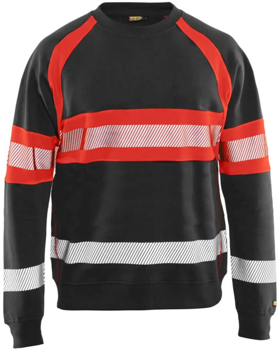 Blåkläder Sweater High Vis 3359-1158 - Zwart/High Vis Rood S