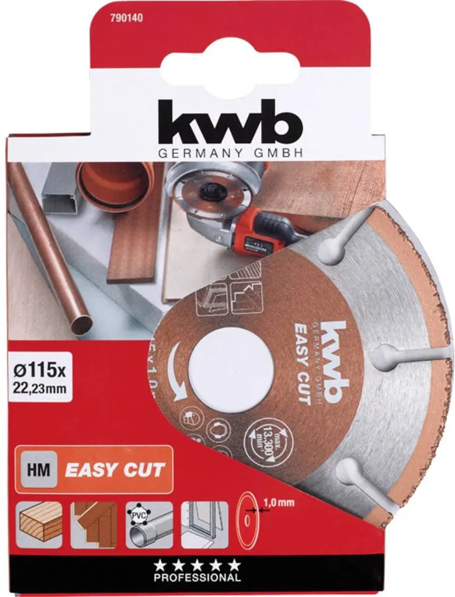 KWB 790140 Doorslijpschijf 115mm - Hout/Kunststof/Koper
