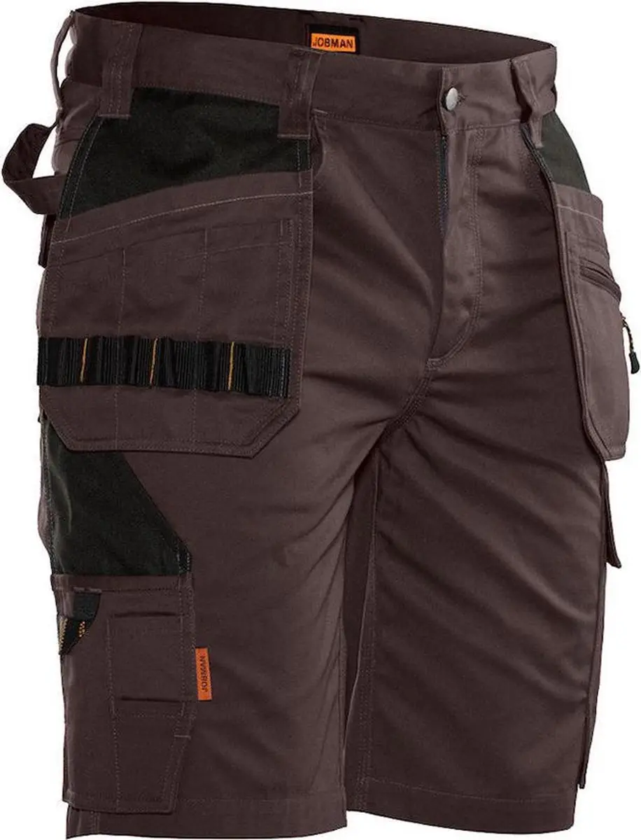 Jobman Practical 2722 Korte Werkbroek - 62 - Khaki/Zwart