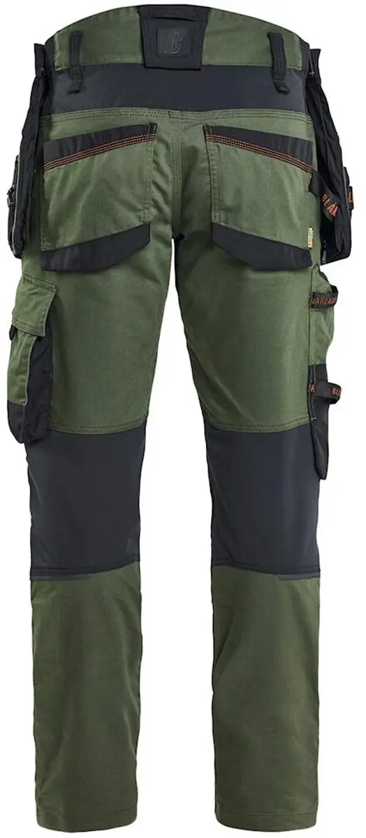 Blåkläder Stretch Werkbroek 52 - Bosgroen/Rood