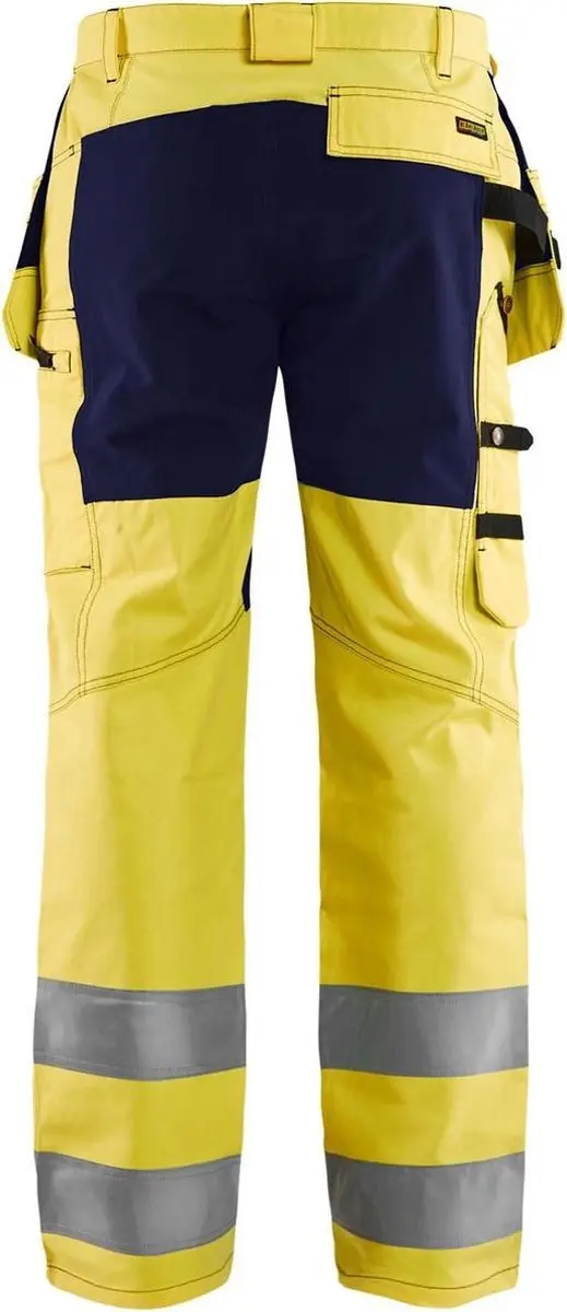Blåkläder Werkbroek 1552-1811 High Vis - 44 - Geel/Marineblauw