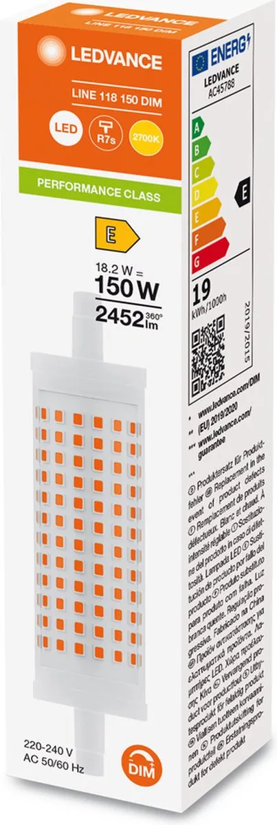 LEDVANCE LED Line R7s 18.5W 2452lm - 10 Stuks - Zeer Warm Wit