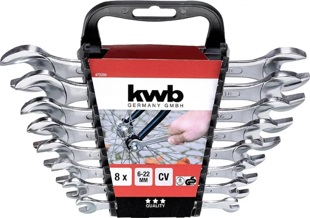 KWB 470390 Dubbele Steeksleutelset 6-22mm - 8 Stuks